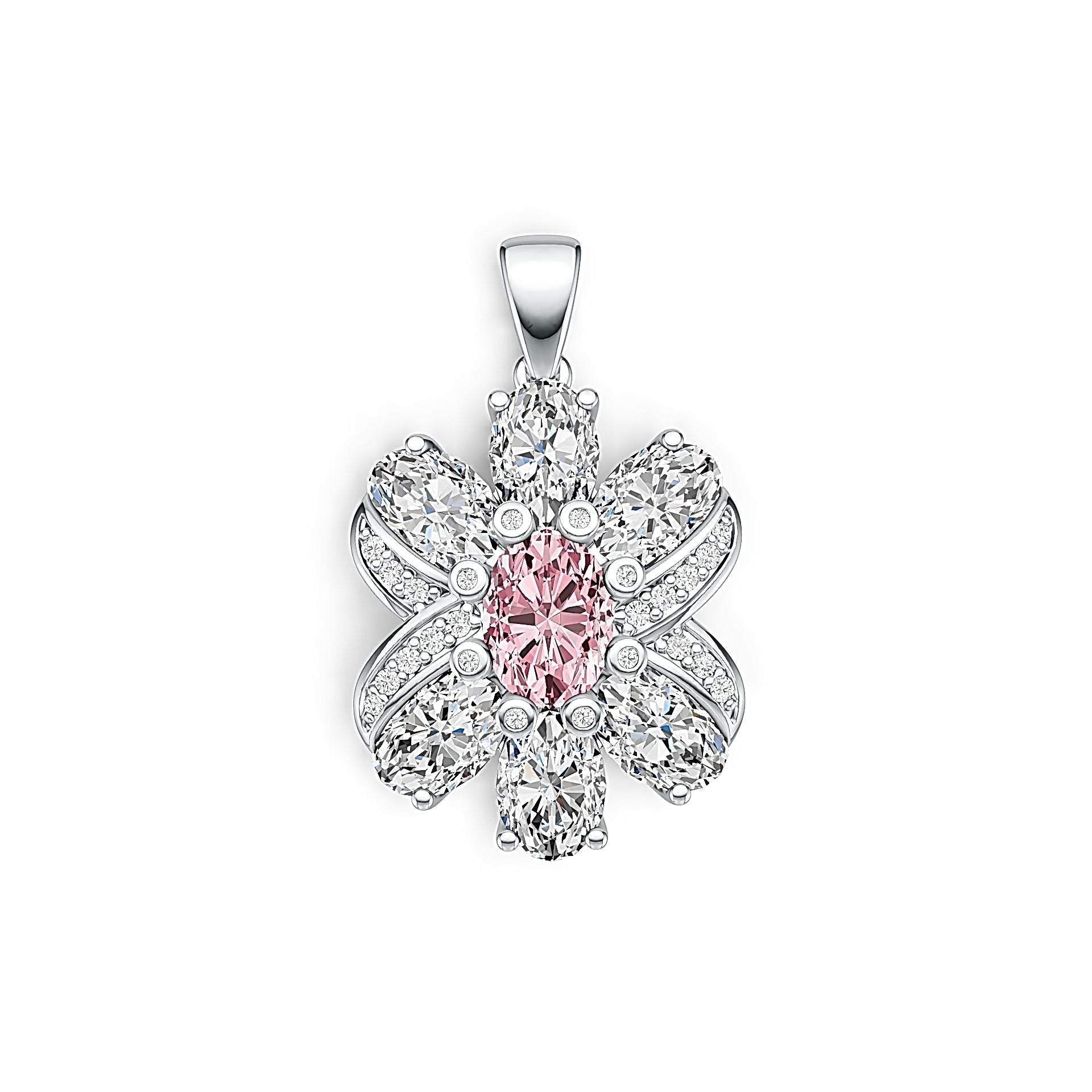 Sterling Silver Semi Mount Pendant Setting Oval OV 8X6mm OV 7X5mm DHJ