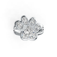Sterling Silver Semi Mount Ring Setting Heart HT 8X8mm OV 5X3mm OV 4X3mm DHJ