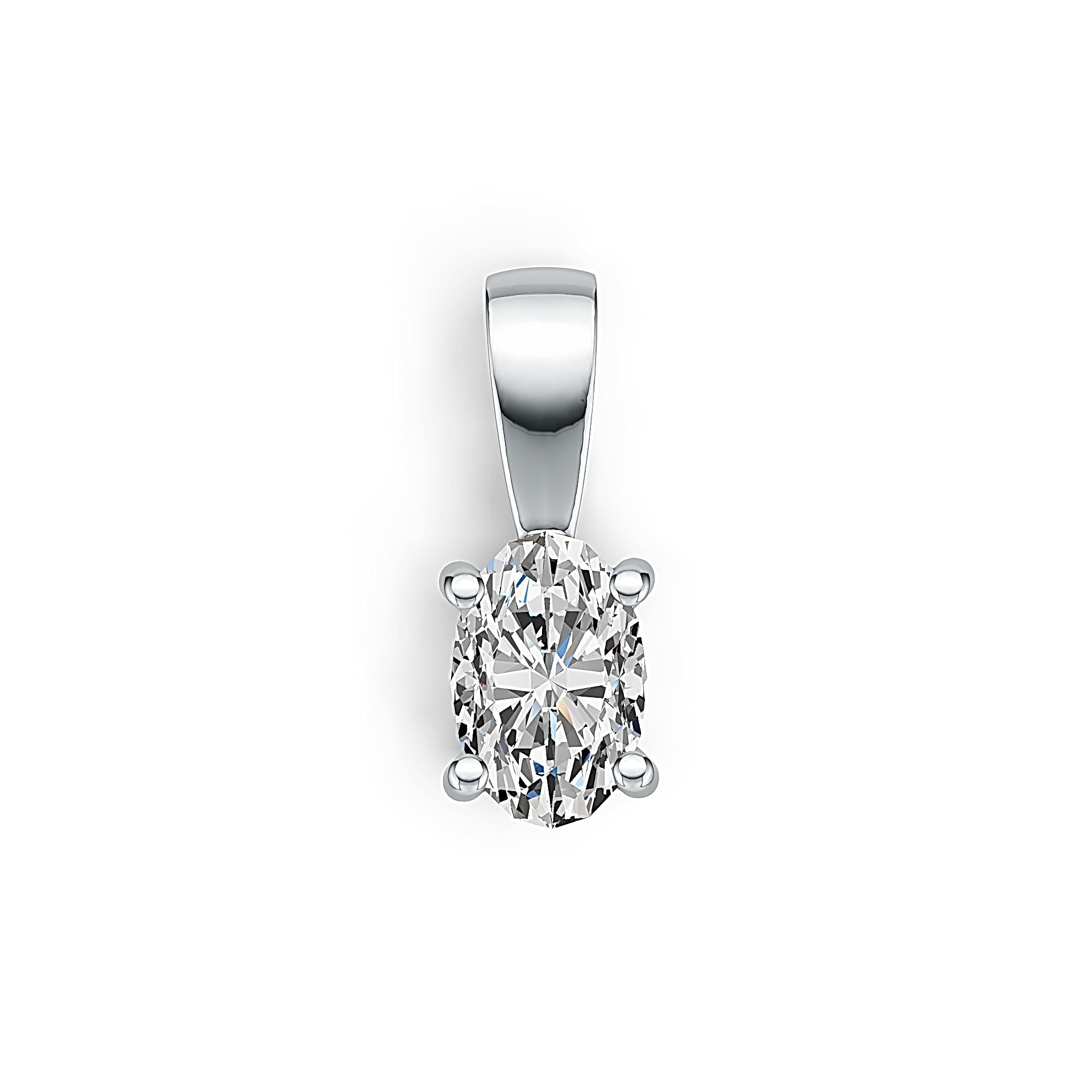 Sterling Silver Semi Mount Pendant Setting Oval OV 6X4mm DHJ