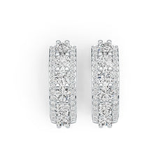 Sterling Silver Semi Mount Earrings Setting Round RD 4x4mm DHJ