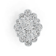 Sterling Silver Semi Mount Ring Setting Oval OV 7X5mm RD 6X6mm RD 5X5mm DHJ