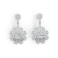 Sterling Silver Semi Mount Earrings Setting Round RD 6x6mm DHJ