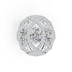 Sterling Silver Semi Mount Ring Setting Oval OV 8X6mm OV 6X4mm DHJ