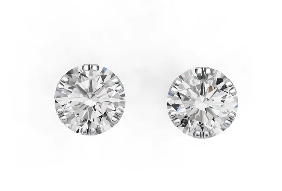 Sterling Silver Semi Mount Earrings Setting Round RD 7x7mm Simple Minimalist DHJ