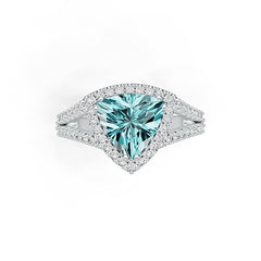 Sterling Silver Semi Mount Ring Setting Trillion Tri 9x9mm White Topaz N0293 Syzjewelry