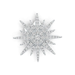 Sterling Silver Semi Mount Pendant Setting Round RD 2.8mm Starburst Pendant DHJ