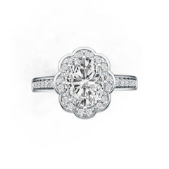 Sterling Silver Semi Mount Ring Setting Oval OV 10X8mm DHJ
