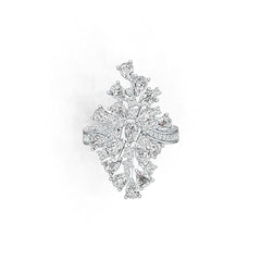 Sterling Silver Semi Mount Ring Setting Pear PE 5x3mm DHJ