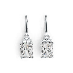 Sterling Silver Semi Mount Earrings Setting Emerald OCT 10X8mm DHJ