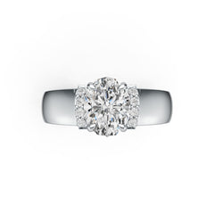 Sterling Silver Semi Mount Ring Setting Oval OV 9X7mm DHJ