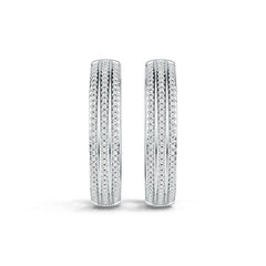 Sterling Silver Semi Mount Earrings Setting Round RD 0.9mm DHJ
