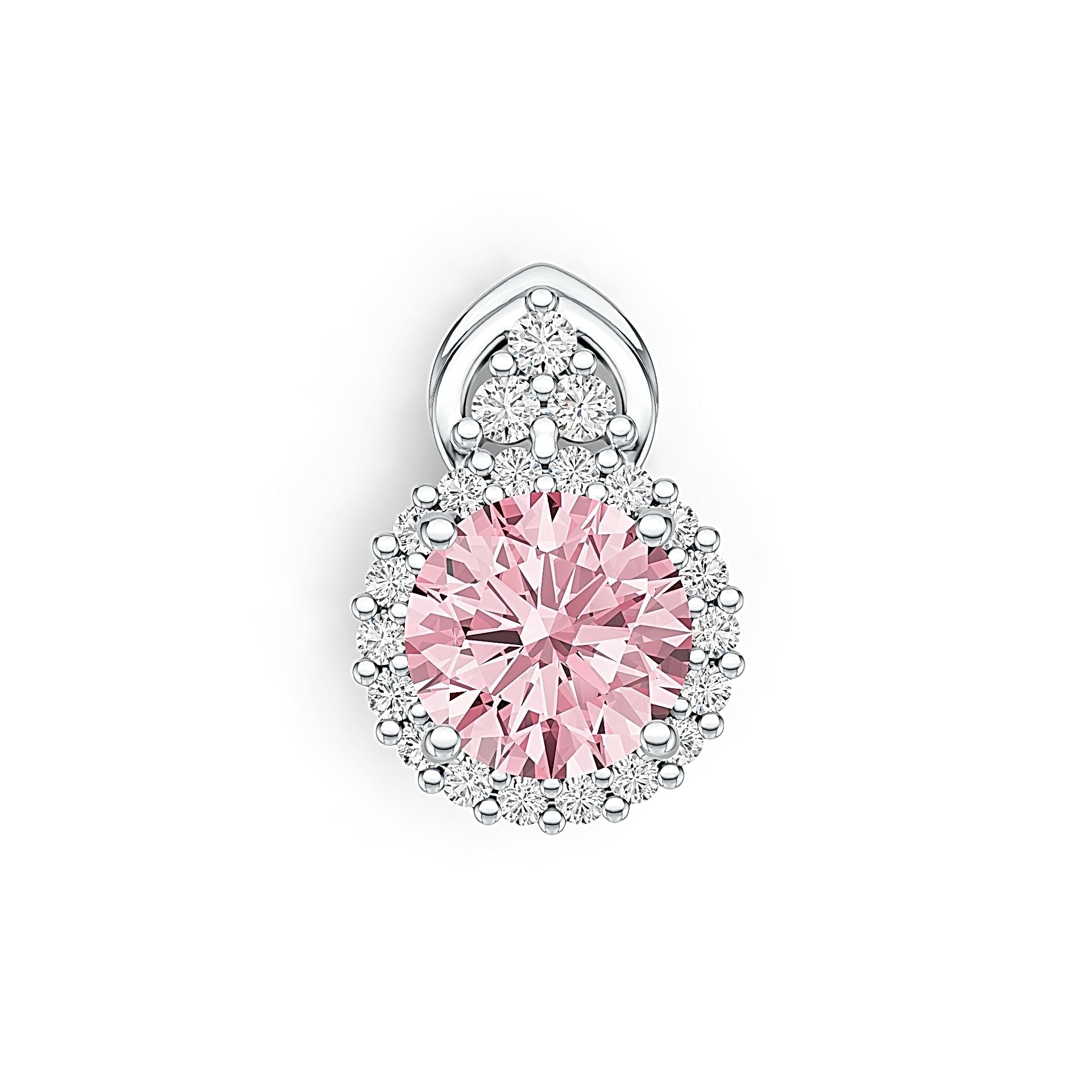Sterling Silver Semi Mount Pendant Setting Round RD 8x8mm DHJ