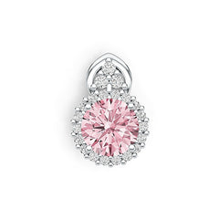 Sterling Silver Semi Mount Pendant Setting Round RD 8x8mm DHJ