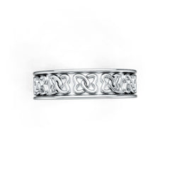 Celtic Heart Knot Wedding Band Ring