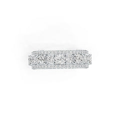 Sterling Silver Semi Mount Ring Setting Round RD 4x4mm White Topaz DHJ