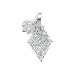 Sterling Silver Pendant with White Topaz or Moissanite Grapes Theme DHJ