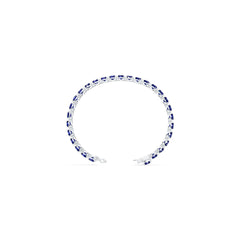 Sterling Silver Tennis Moissanite or Sapphire Bracelet Round RD 6x6mm