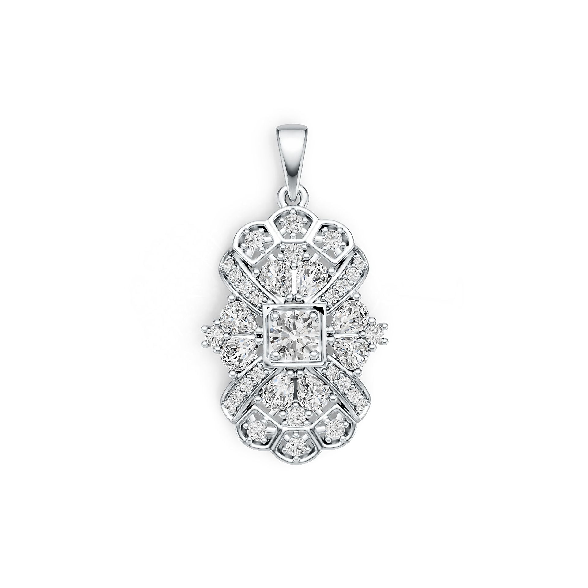 Sterling Silver Semi Mount Pendant Setting Round RD 5X5mm DHJ