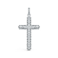 Sterling Silver Pendant Solid Cross Theme DHJ