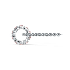Sterling Silver Pendant with White Topaz or Moissanite Filigree Syzjewelry