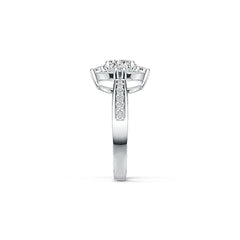 Sterling Silver Semi Mount Ring Setting Round RD 7x7mm Halo - Syzjewelry