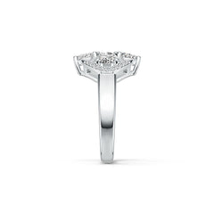 Sterling Silver Semi Mount Ring Setting Oval OV 7x5mm with White Topaz - Syzjewelry