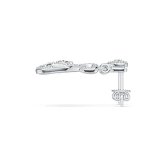 Sterling Silver Semi Mount Earrings Setting Pear PE 4X3mm Infinity Teardrop DHJ
