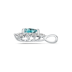 Sterling Silver Semi Mount Pendant Setting Trillion TRI 7x7mm Syzjewelry