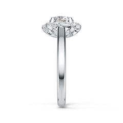 Sterling Silver Semi Mount Ring Setting Round RD 6x6mm Halo Flower Ring Syzjewelry