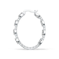 Sterling Silver Semi Mount Earrings Setting Oval OV 7X5mm Hoop DHJ