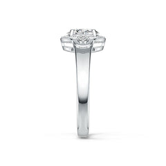 Sterling Silver Semi Mount Ring Setting Oval OV 8x6mm Halo White Topaz Syzjewelry
