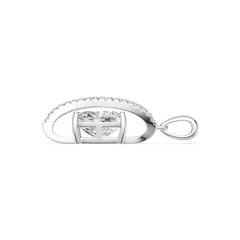 Sterling Silver Semi Mount Pendant Setting Cushion CU 10X8mm DHJ