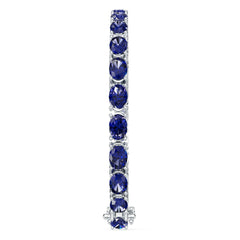 Sterling Silver Tennis Moissanite Bracelet Oval OV 7X5mm