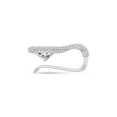 Sterling Silver Semi Mount Earrings Setting Round RD 10x10mm with White Topaz - Syzjewelry
