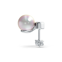 Sterling Silver Semi Mount Earrings Setting Round RD 8x8mm DHJ