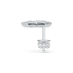 Sterling Silver Stud Earrings Star Of David Theme with White Topaz or Moissanite DHJ