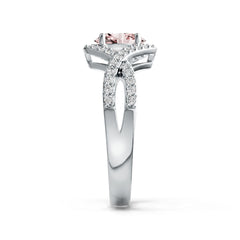 Sterling Silver Semi Mount Ring Setting Oval OV 7X5mm with White Topaz Syzjewelry