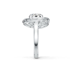 Sterling Silver Semi Mount Ring Setting Round RD 9x9mm Swirl Infinity Design Syzjewelry
