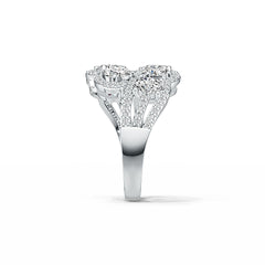 Sterling Silver Semi Mount Ring Setting Oval OV 5X4mm with White Topaz - Syzjewelry