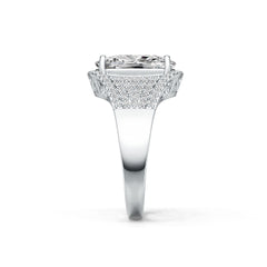 Sterling Silver Semi Mount Ring Setting Cushion CU 14X10mm DHJ