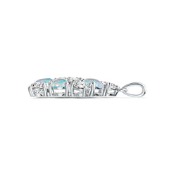 Sterling Silver Semi Mount Pendant Setting Cab Pear PE 7X5mm MQ 8X4mm RD 5X5mm - Syzjewelry