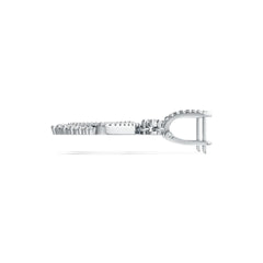 Sterling Silver Kite Drop Earrings with White Topaz or Moissanite DHJ