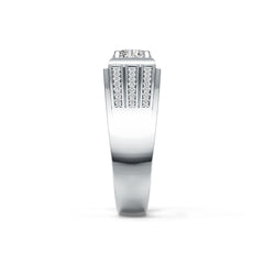 Men's 10K Gold CVD Diamond Ring Round RD 6.5X6.5MM