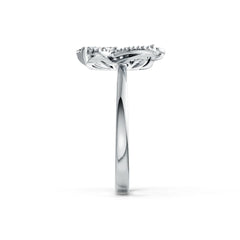 Sterling Silver Semi Mount Ring Setting Marquise MQ 8X4mm RD 4X4mm DHJ