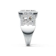Sterling Silver Semi Mount Ring Setting Princess SQ 3X3mm DHJ