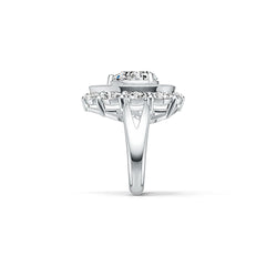 Sterling Silver Semi Mount Ring Setting Pear PE 11X9mm Baguette 3X2mm MQ 6X3mm DHJ
