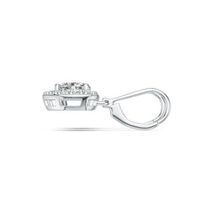 Sterling Silver Semi Mount Earrings Setting Heart HT 5.5X5.5mm DHJ