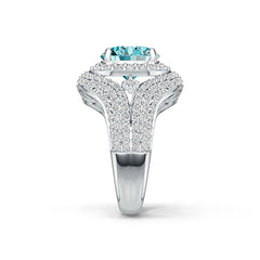 Sterling Silver Semi Mount Ring Setting Round RD 10x10mm White Topaz DHJ