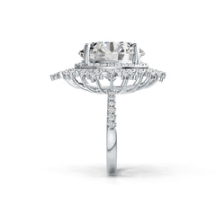 Sterling Silver Semi Mount Ring Setting Round RD 15mm DHJ