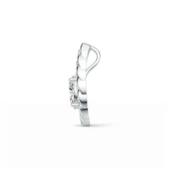Sterling Silver Semi Mount Pendant Setting Oval OV 9X7mm Horseshoe Theme - Syzjewelry